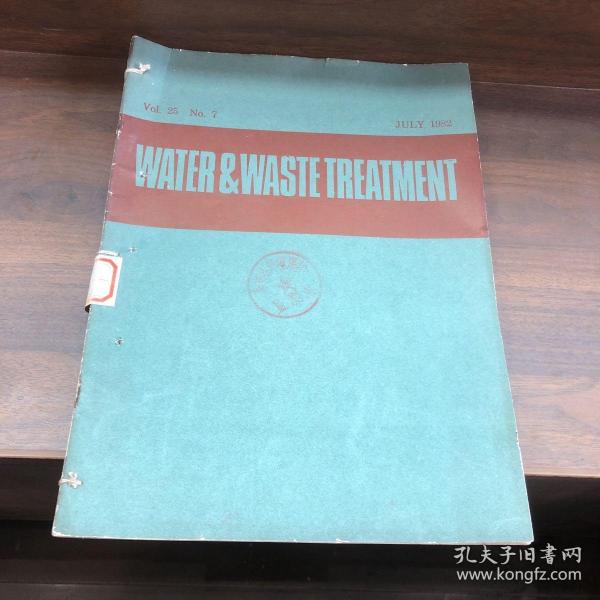 Water and waste treatment 1982 7 8 9 10 11 12合订 水和废物处理