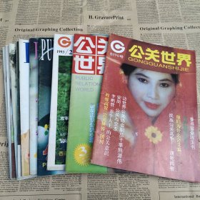 公关世界1993年第1期（创刊号），第2、3期（试刊号），1994年3 6 8 9 10 12期1996年2 3 4 1997年5 6 7 8 2001年7 8 9 10共20期 总第3 8 9期 可以单出