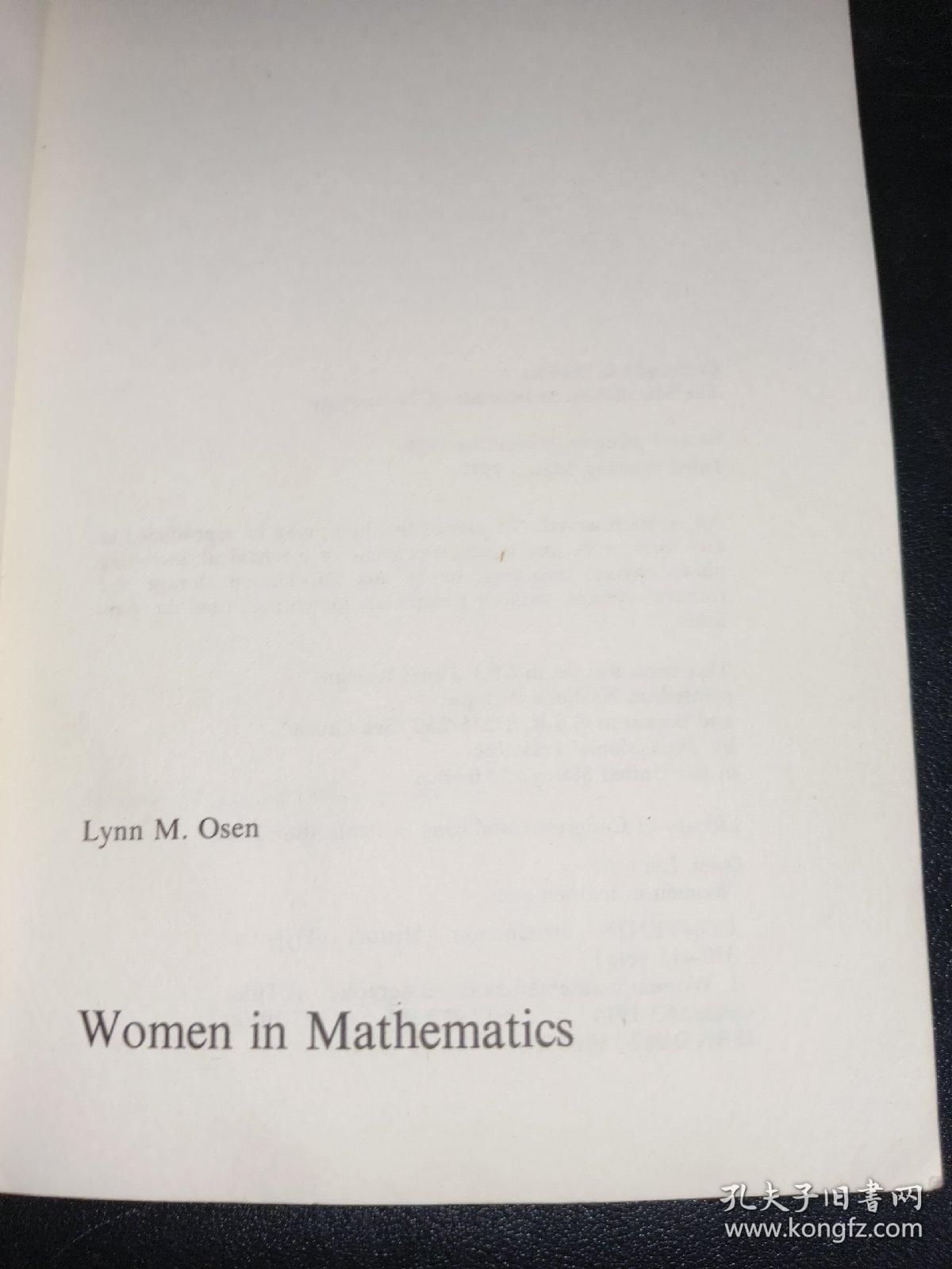 Women in Mathematics