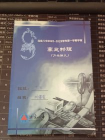 北京八中2022——2023学年第一学期学案 高三物理（力学讲义）