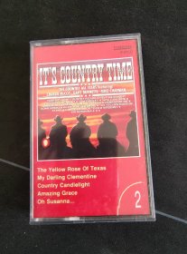 外版磁带《It's Country Time乡村音乐时间（2》灰卡老磁带，宝丽金制造，中国图书进出口总公司进口发行