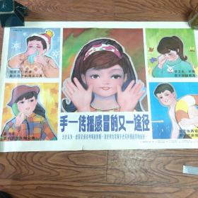 手-传播感冒的又一途径（吴愉华绘，铁道部爱卫会办公室）