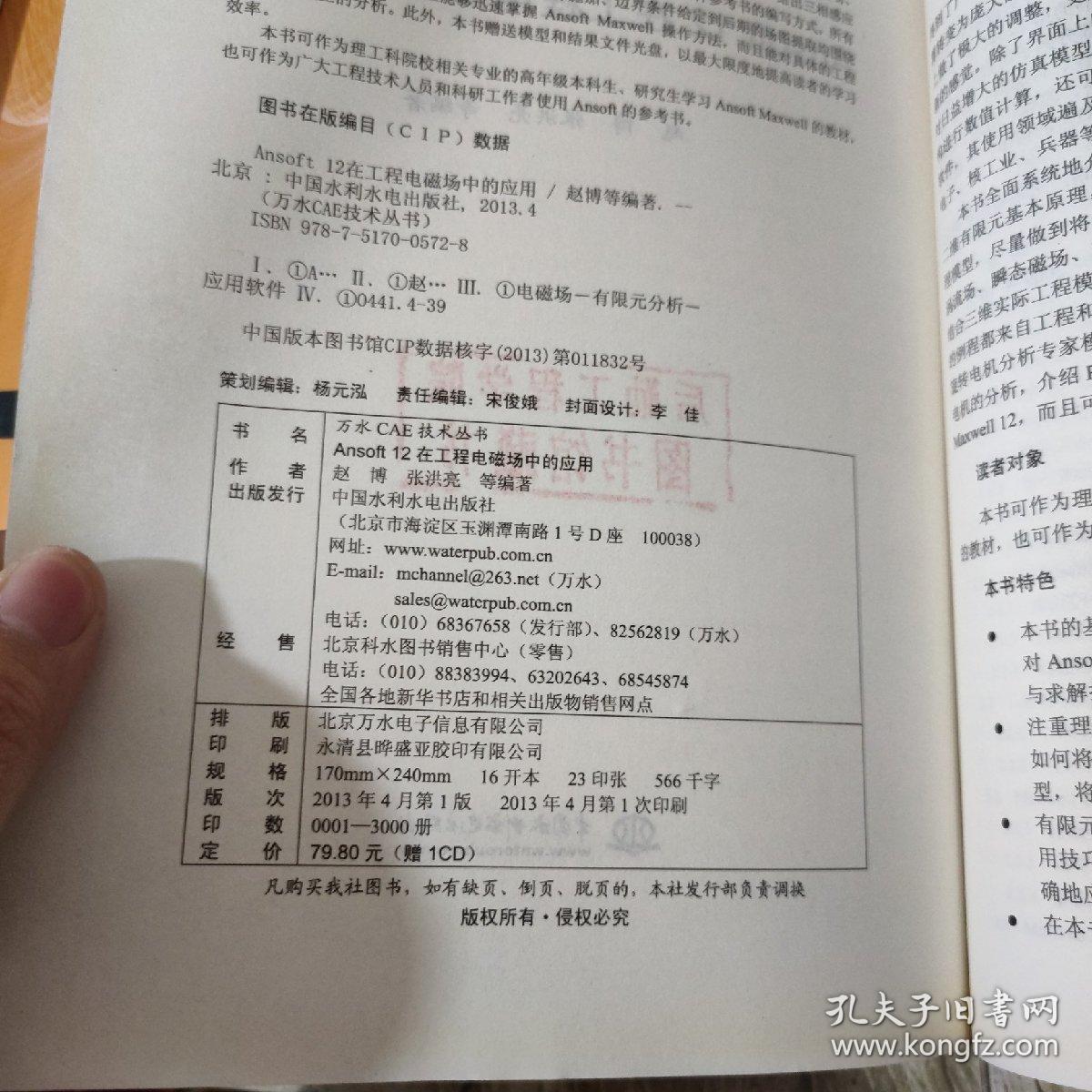 万水CAE技术丛书：Ansoft12在工程电磁场中的应用