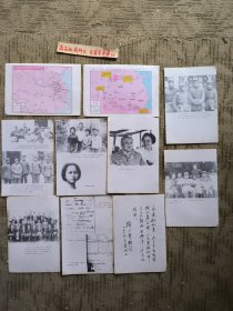 图片：晋冀鲁豫解放区地理简图，中国工农红军第一方面军长征路线简图，刘伯承邓小平陈毅粟裕谭震林左权彭德怀朱德彭雪枫肖克等（老插图）