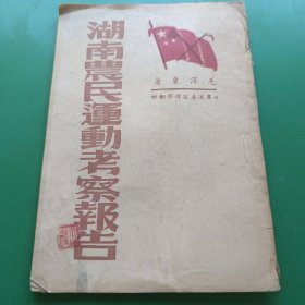 湖南农民运动考察报告（全文）1927年版