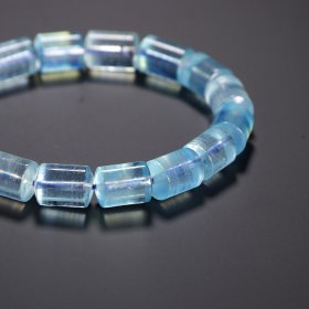 旧藏 海蓝宝桶珠手串