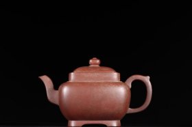 四方丁卯紫砂壶款识：邵旭茂 清代高 9.8×16cm