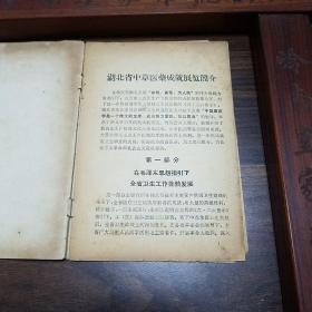 湖北省中草药成就展览.从各县市送来中草药单.验方.预防流感中暑方.胃痛方.荨麻疹.乳腺炎.淋巴结核，指压痛.肺结核.腋臭.下肢溃烂.胆道蛔虫.白带方.红崩.妊娠呕吐.土牛藤引产方.慢性骨髓炎.神经衰弱方E1337