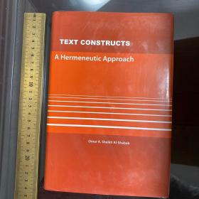 Text constructs a hermeneutics hermeneutic approach deconstruct deconstruction 英文原版精装