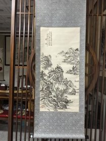 【民国时期女画家～伍佩贤先生】1991年精品山水，原裱立轴，保真销售，欢迎咨询。