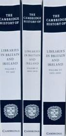 the cambridge history of （libraries in Britain and Ireland) 全三册英文原版