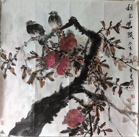河南花鸟协会理事吴广星四尺斗方