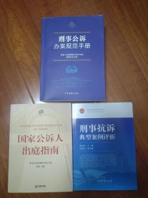 刑事抗诉典型案例评析 刑事公诉办案规范手册 国家公诉人出庭指南 3本合售