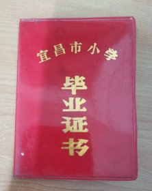 1987年湖北省宜昌市小学毕业证书