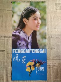 1989年刘晓庆封面明星老挂历《风采》13页全 品相保存的非常好，完整不缺页！ 明星有：刘晓庆、宋佳、宦柳媚、于莉、张玉梅、林芳兵、杨丽萍、韩月乔、张小敏、张琪、吴玉芳、董芝芝、王姬。