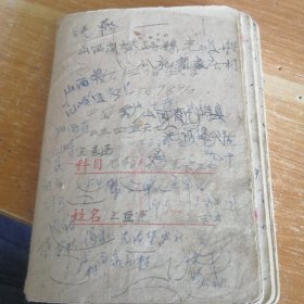 老笔记本 山西繁峙县1962年的各种日常记录 50开平装八品
