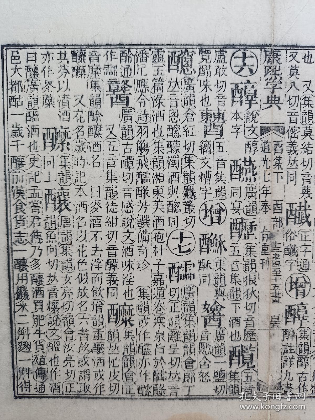 康熙字典•道光七年奉旨重刊•清刻本古籍残页一页.传统手工托裱.尺寸约23x19cm(不含命纸).老.破.残完美主义者勿扰.

可装镜框装饰书房、工作室.多件合并邮资