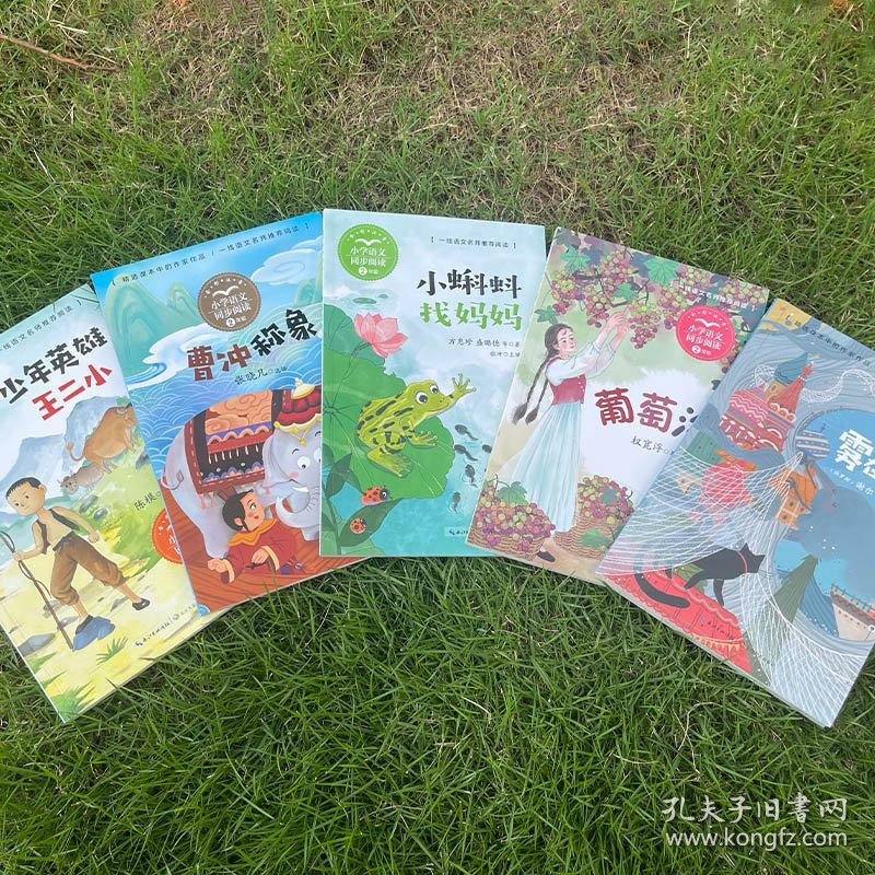 2年级上册——小学语文同步阅读(雾在哪里+葡萄沟+小蝌蚪找妈妈+曹冲称象+少年英雄王二小)(全5册)
