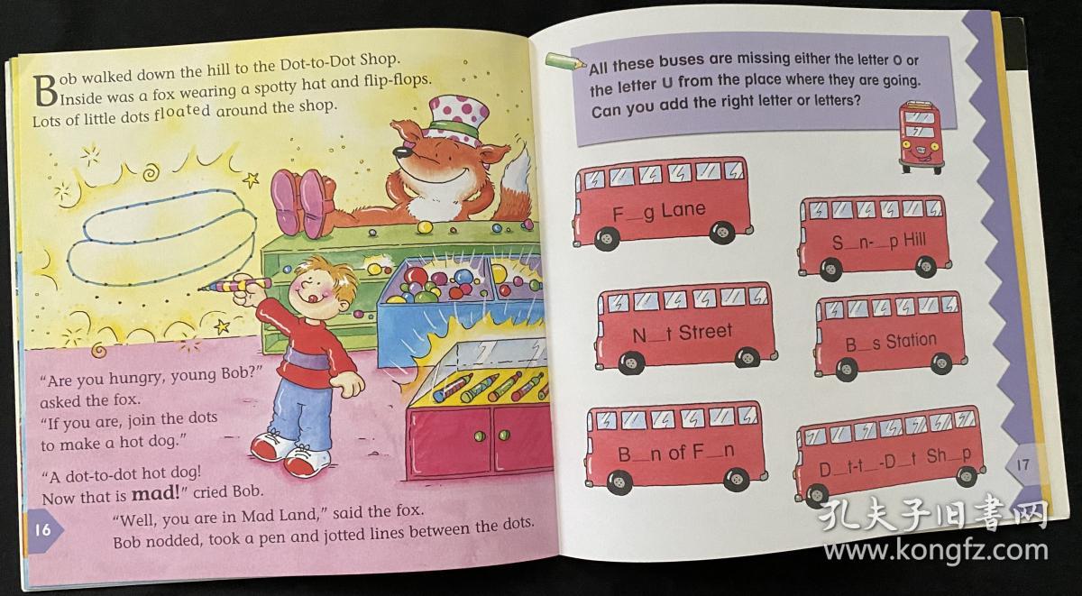 Bus stop bob 平装 儿童英文绘本 分级读物 原版英文读物 分级 八五新