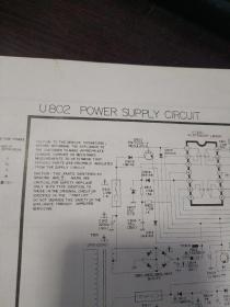 电源线路图 u802 power supply CIRCIT 、U501 SYSCON CIRCUIT VCR-32DAD(P)SERIES、U501 NIDEO CIRCUIT、U101PIF AUDIO CIRCUIT VCR-30DAP SERIES 等线路图