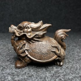 旧藏精品珍藏沉香雕刻龙龟摆件 收藏送礼佳品