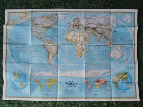 National Geographic国家地理杂志地图系列之1994年2月 The world 世界地图