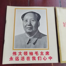 伟大领袖毛主席永远活在我们心中、周恩来同志为共产主义事业光辉战斗的一