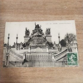 百年实寄明信片【1890～1948】【 有邮票 加盖印章 珍贵 稀少 文献价值极高】正面文字是主题、反文字是出版社等信息，手写内容及手稿、签名等 可自行翻译 研究， 装册 装框欣赏都非常漂亮有意思。百年实寄明信片编号592