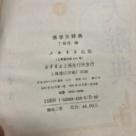 佛学大辞典 上下两册精装巨厚