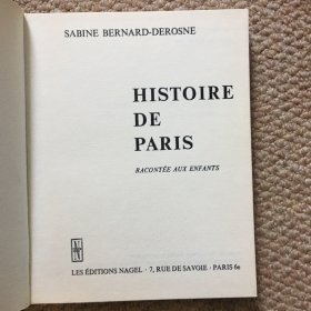 法文 HISTOIRE DE PARIS