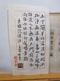 书法笺 东坡浣溪沙 品纸如图 便宜5元