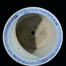 大明嘉靖年制青花婴戏图纹花盆 高27.7径36厘米2