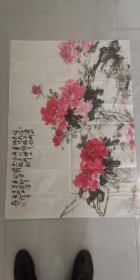 浙江著名画家（吴泉棠）精品4平尺…花卉