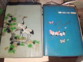 怀旧日记本《仙鹤、蝴蝶日记二册合售（革命圣地风光插图）》详情见图，36开，日记本（8）