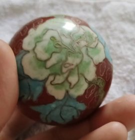 创汇期景泰兰珠子一对