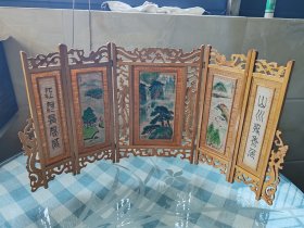 一幅最精最美的《竹编工艺美术》臻品文房小屏风