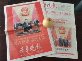 人民日报2023年3月11—12日 誓言铮铮，不负人民。