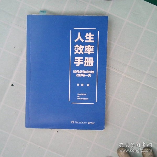 人生效率手册：如何卓有成效地过好每一天