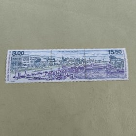 B603圣皮埃尔和密克隆邮票1999年 旅游景观 港口风光 戴高乐将军广场 雕刻版 新 2全 过桥 如图