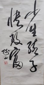 王树山书法立轴（为计划生育工作者书）