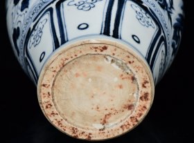 元青花后羿射日纹虎头梅瓶33*21m