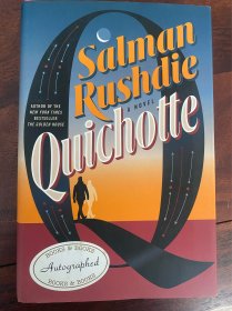 萨尔曼·鲁西迪签名本。《Quichotte》 （吉诃德），Random House出版社2019年初版1刷。精装。封面左下角粘有亲笔签名贴。