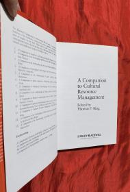 A Companion to Cultural Resource Management     （详见图），硬精装