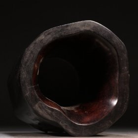 清 紫檀人物故事笔筒