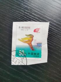 实寄封剪片——邮票：1993-6（2-1）J  （上海邮戳）