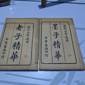 民国1915年线装书 《老子精华》，《墨子精华》--共2本合售