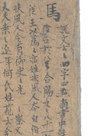 敦煌文献 法藏P2659类书唐韵马字条字书五行。切韵相关。纸本大小13.45*31.83厘米。宣纸艺术微喷复制