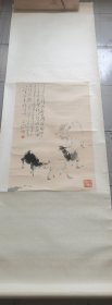李道熙，山羊图作品，保真，四川籍画家，66×42.5尺寸