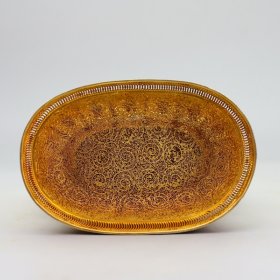 纯银掐丝镶嵌和田玉观音像一尊