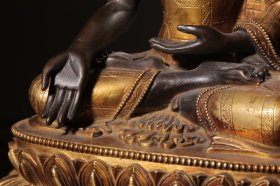 清铜鎏金释迦摩尼坐像